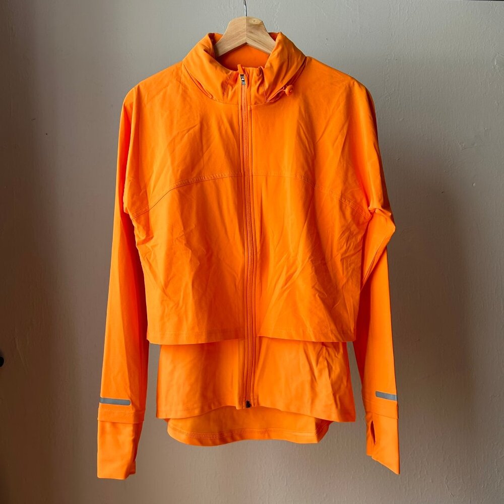 SWEATY BETTY ORANGE SOFT SHELL ACTIVE WEAR JACKET HOODED SIZE XS